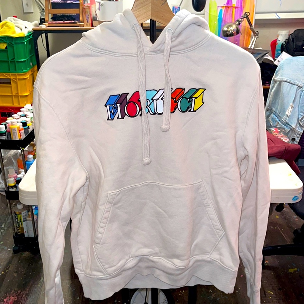 Fiorucci Italian Brand Hoodie, 3D logo Pullover Hoodie